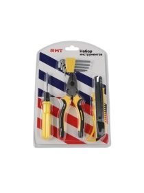 Набор инструментов: отвертка 2 в 1, пассатижи, нож пистолетный, набор шестигранников