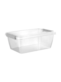 Контейнер для продуктов Plast Team HELSINKI с защёлками 1 л прямоугольный натуральный