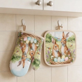 Набор: варежка + прихватка "Время цветения", 25*17/17*17 см (X25101101)