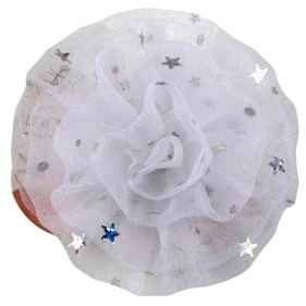 Бант-помпон на резинке "Жасмин", 11 см