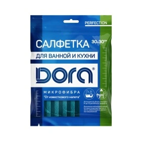 Салфетка из микрофибры Dora "От стойких загрязнений", 30х30см (40)