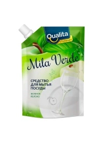QUALITA Средство для мытья посуды MILA VERDE, 450мл(дой-пак)