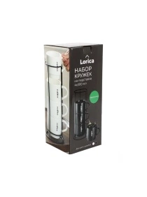 Набор кружек на подставке "Black&white", 300 мл,  4 шт