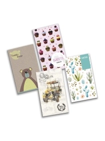 Блокнот (на скобе), ф.168х101мм, клетка, 40л., 4+0 з.№995-24, серия Ассорти