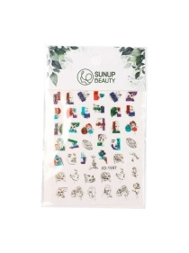 Декор для дизайна ногтей "Green vibes", 8*14 см (PD0852)