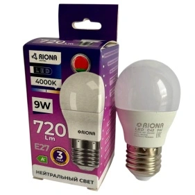 Лампа RIONA LED G45   9W 4000K E27