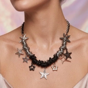 Колье "Stars, moon, sky", Sunup beauty, 44+5 см (ML-3023)