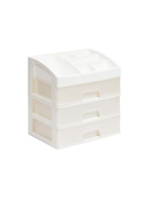 Органайзер для косметики 258*178*267 3 ящика (белый/перламутр)