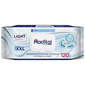 MADITOL Влажные полотенца Light big-pack с крышкой 120шт
