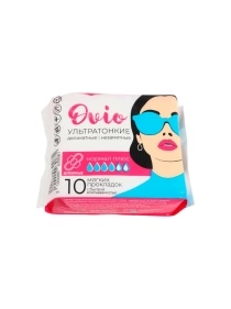 Прокладки женские гигиенические ультратонкие дневные Ovio нормал плюс (PK327)