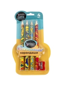 Набор карандашей многоцветных, 4 шт