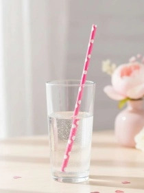 Набор трубочек бумажных "Candy pink", 25 шт  (PD1077)