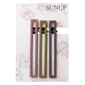 Набор заколок-зажимов для волос Sunup beauty, 3 шт., 8 см, микс (ML-3320)