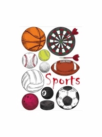 Наклейки декоративные интерьерные "Спорт", 50*70 см