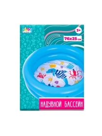 Бассейн надувной "Play Market" Голубой, ПВХ, 76*20см