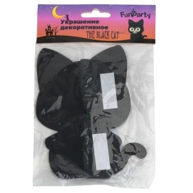 Украшение декоративное "The black cat", Fun Party, 15*9,5 см (PD1273)