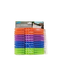 Набор прищепок бельевых, 9*1 см, 24 шт