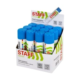 Клей-карандаш STAFF EVERYDAY, 40 г, PVА-основа, 228665