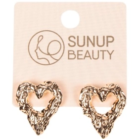 Серьги "Metallic hearts", 2,1*2,4 см (BM-300)