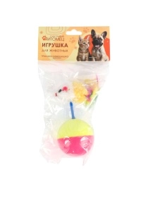 Игрушка для животных "Мышка-неваляшка", 5,5*10 см (PZ088)