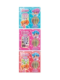 Сахарная конфета Bixie (Сладкие палочки+наклейки на ногти), 5г