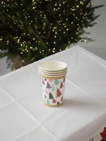 Стакан одноразовый "Новогодний ужин", 10 шт, 250 мл (NYX0105)