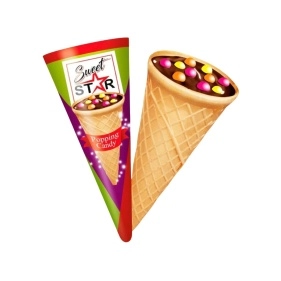 Муч. кондит. изд. Рожок ваф. «Ассорти», 25г