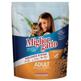 Сухой полнорац. корм "Miglior gatto" для кошек с курицей, 400 г