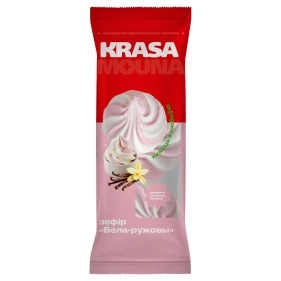 Зефир "KRASAmouna" бело-розовый  кор. (115г.)
