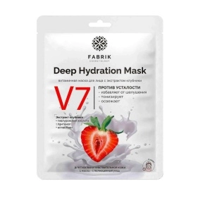 Маска FK д/лица тканевая V7 с экстрактом клубники