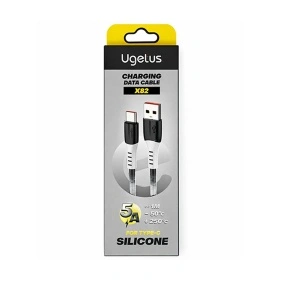 Дата-кабель Ugetus X82White, USB 2.0 - USB Type-C, длина 1 м.