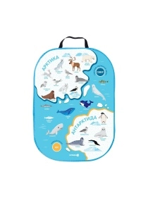 Чехол на автомобильное кресло "Карта Артика и Антарктида"