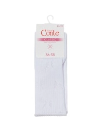 Носки жен. хлопковые CE CLASSIC (ажурные, без резинки) 24С-99СП, р.25-27, 628 белый