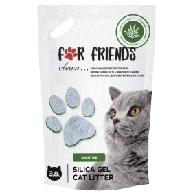 Наполнитель For Friends силикагелевый Sensitive с ароматом алоэ вера, 3,8 л.