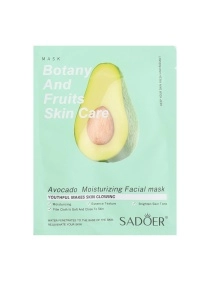 SADOER Маска тканевая для лица, 25 мл (авокадо) арт. KRE0312007-1