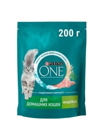 Пурина Ван 200г Сух корм д/к домаш индейка, цельные злаки