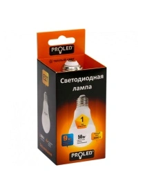 Светодиодная лампа A60 9W 3000K E27