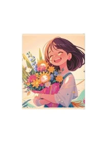 Тетрадь общая (скоба), ф.170х205мм, клетка, 48л., 4+0, Глиттерный лак, серия Мир небес/Giri in flower