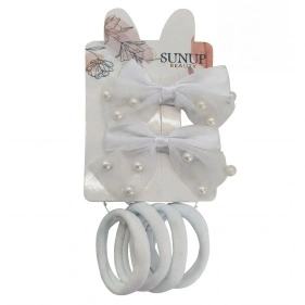 Заколка-бант для волос  Sunup beauty,  2 шт., резинки, 4 шт., 5*5+4 см (ML-3494)