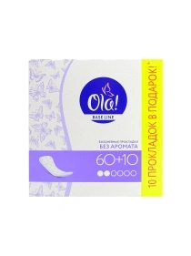 Прокладки женские гигиенические на каждый день OLA! DAILY BASIC уп.60+10