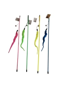 Дразнилка-удочка для котов "Хвостик", 45 см, микс цвета