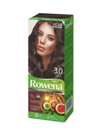 Стойкая крем-краска для волос Rowena soft silk тон 3.0 темный каштан