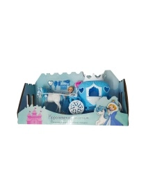 Игрушка с товарным знаком "PAN FUN" из полимерных материалов с элементами из картона, металла, текстильных материалов Набор игровой: кукла, карета, ло