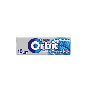 Жевательная резинка "Orbit"без сахара White Белоснежный Освежающая мята 13,6г