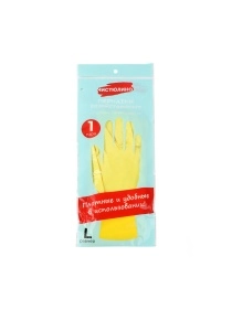 Перчатки хоз. Латексные "Чистюлино" (р.M,L)
