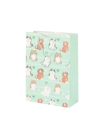 Пакет подарочный "Забавный кот", 26*32*10 см (GB826)