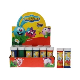 Мыльные пузыри Смешарики 60мл ИГРАЕМ ВМЕСТЕ уп-36шт в кор.6уп