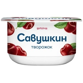Паста творож. десерт.я мас. дол. жира 3.5 % с фрукт. наполн.  "Вишня" пс/с, 120 г