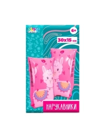 Нарукавники для плавания надувные "Play Market" Розовые овечки, ПВХ, 30*15см