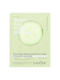 SADOER Маска тканевая для лица, 25 мл (огурец) арт. KRE0312007-4